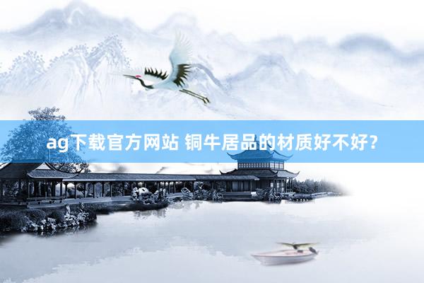 ag下载官方网站 铜牛居品的材质好不好？