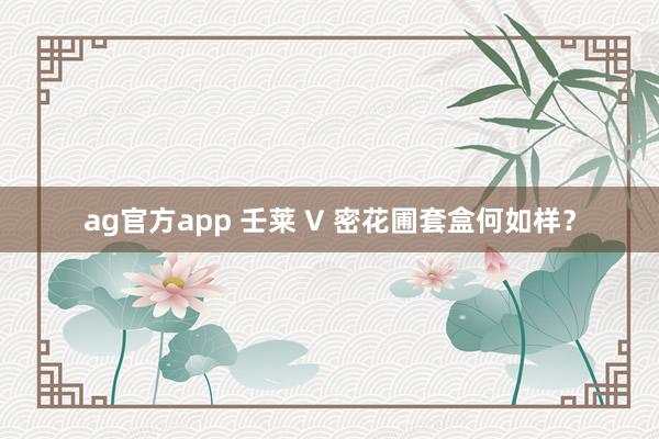 ag官方app 壬莱 V 密花圃套盒何如样？