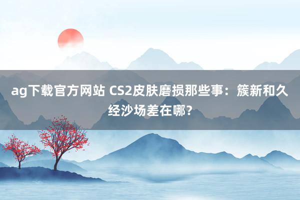 ag下载官方网站 CS2皮肤磨损那些事：簇新和久经沙场差在哪？