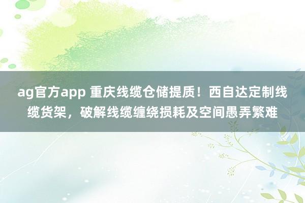 ag官方app 重庆线缆仓储提质！西自达定制线缆货架，破解线缆缠绕损耗及空间愚弄繁难