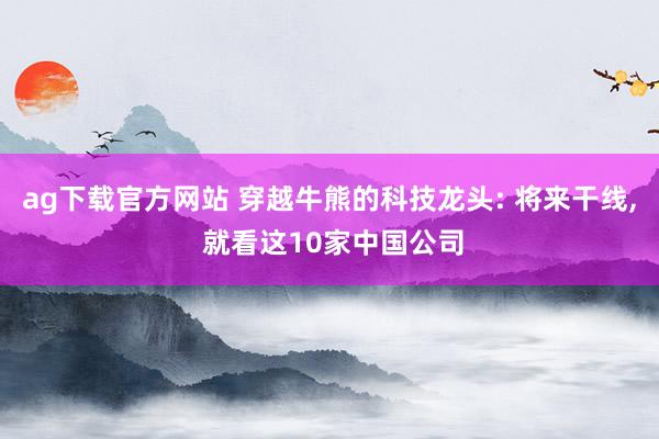 ag下载官方网站 穿越牛熊的科技龙头: 将来干线， 就看这10家中国公司